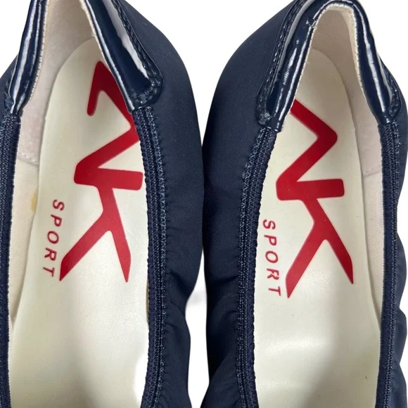 Anne Klein Sport Navy Travel Wedge Pumps Size 8 - Picture 4 of 6
